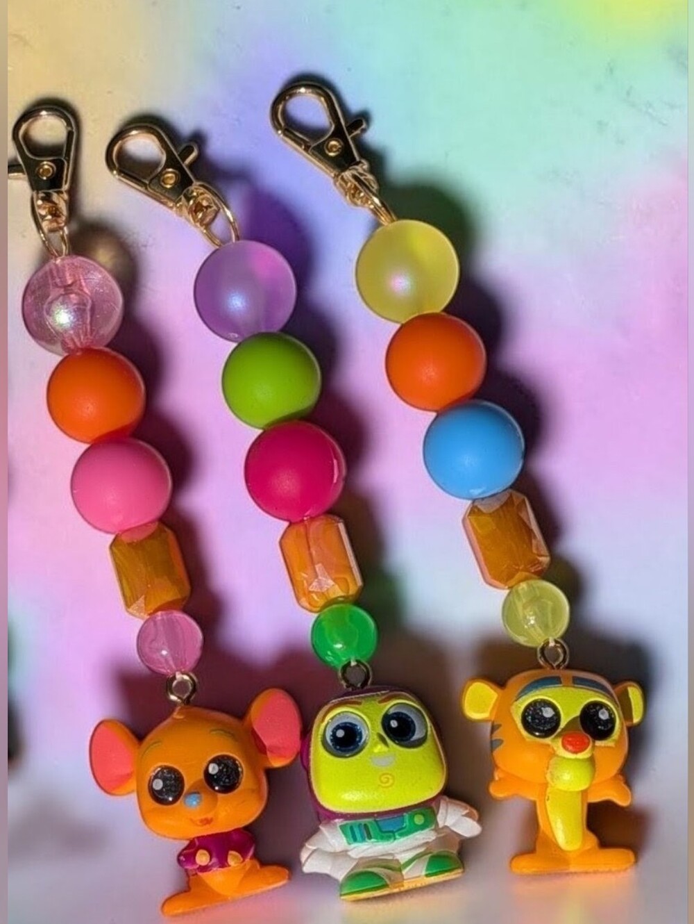 Handmade Neon Glow Bag Charm/ Keychain Collection (Select One)